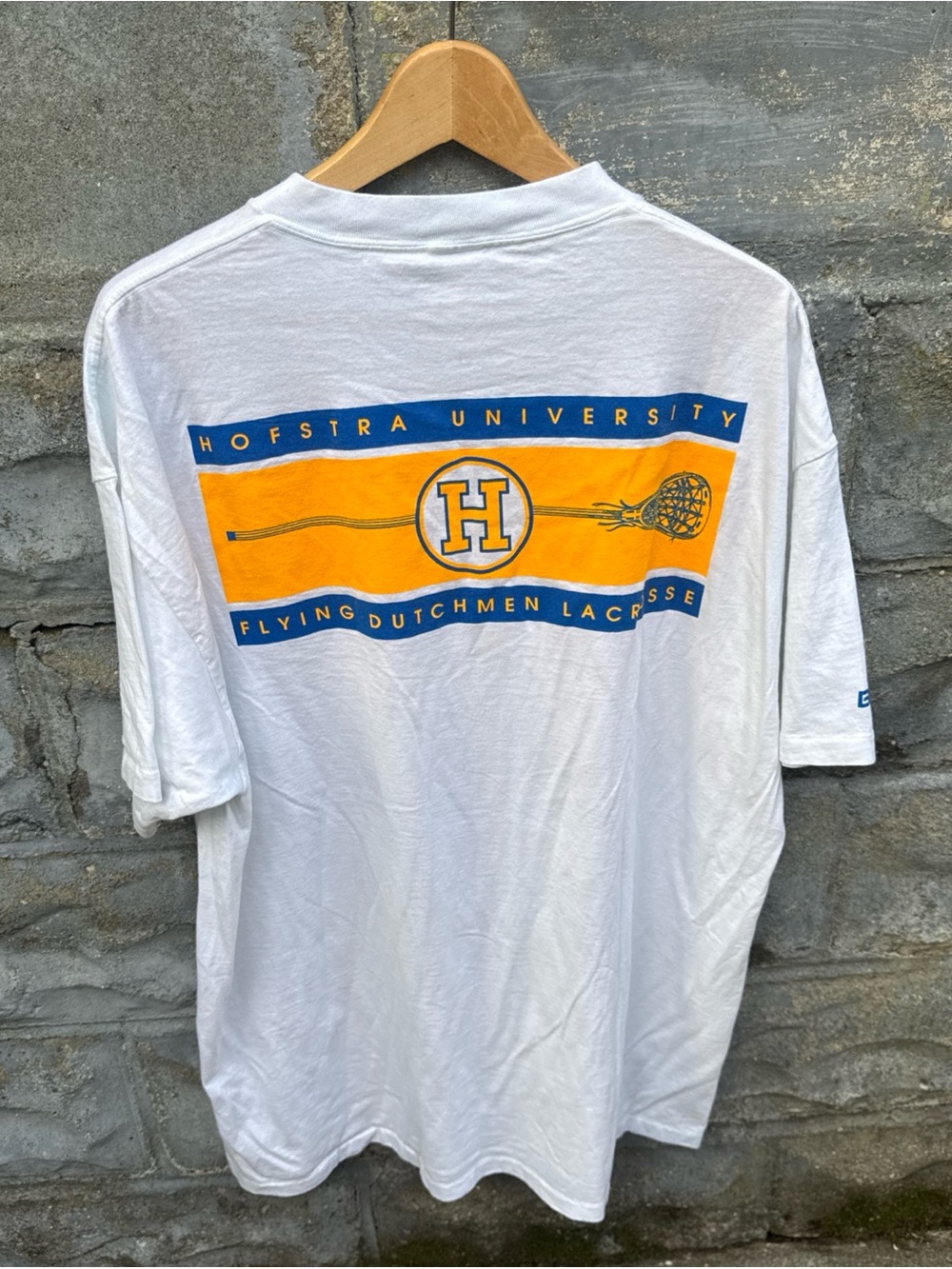 Vintage Hofstra Lacrosse T Shirt University 90s XL Long Island Flying Dutchman